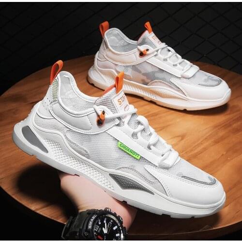 2021 New Men Casual Sport Shoes Spring Summer Street Fashion Sneakers Breathable Air Mesh Camouflage Trend Vulcanize Shoes