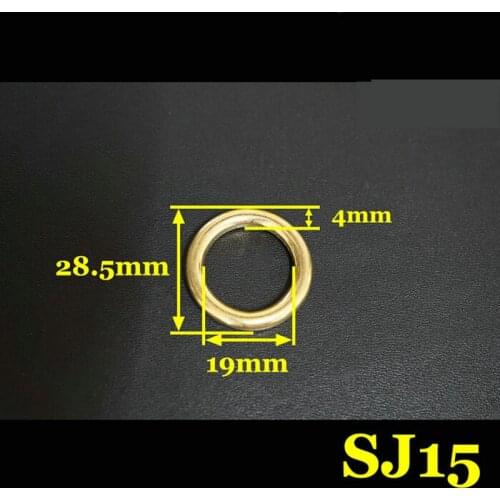 50PCS/LOT 19X28.5X4MM Solid Brass Round O Ring Bags and Suitcases Hardware Accessories