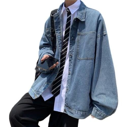 Men Jacket Coats The New Solid Color Clothes Fall Trend Loose Work Streetwear Hip Hop Tidal Current Fashion Hot Sale