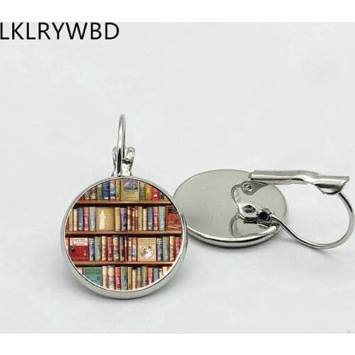 LKLRYWBD / Retro Love Writing Real Book Earrings Couple Earrings Ladies Jewelry Gift