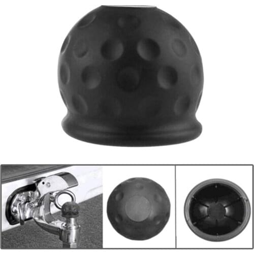 Multipurpose Universal 50mm Black Tow Bar Ball Cover Cap Towing Hitch Caravan Trailer Towball Protect