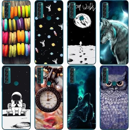 Fashion Soft silicone TPU Back Cover For TCL 20 SE Phone Funda Case For TCL 20 se Cute Cartoon Case