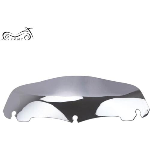 Motorcycle Chrome 7" Wave Windshield Windscreen For Harley Electra Street Glide Touring 2014 - 2017 2015 2016