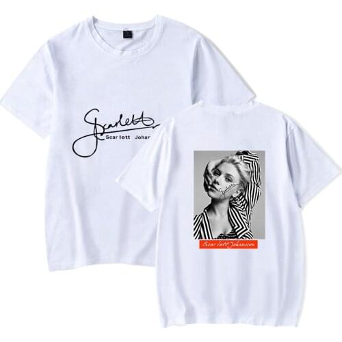 Short Sleeve Casual Printed streetwear Mens T Shirt Scarlett Johansson star printed stranger things