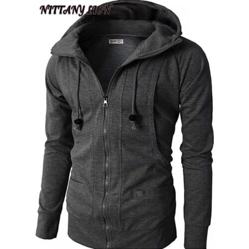 2021 Autumn Mens Hoodie Solid Color Hooded Daily Basic Zipper Hoodies Jacket Sweatshirts Long Sleeve Wine Army Green Light Gray