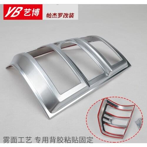 For Mitsubishi PAJERO V93 V87 V97 2015-2020 ABS Chrome trim back tail rear light coverframe stick 2pcs
