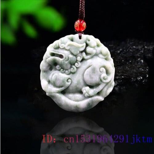 Jade Pixiu Pendant Charm Amulet Tiger Necklace Gemstone Chinese Carved Accessories Jewelry Women Gifts Fashion Natural