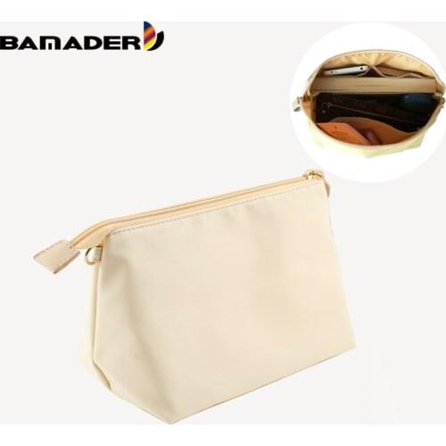 BAMADER Nylon Cosmetic Bag Make Up Toolkit Portable Travel Organizer Bags Liner With Multiple Pockets Apply To Womans Bucket Bag