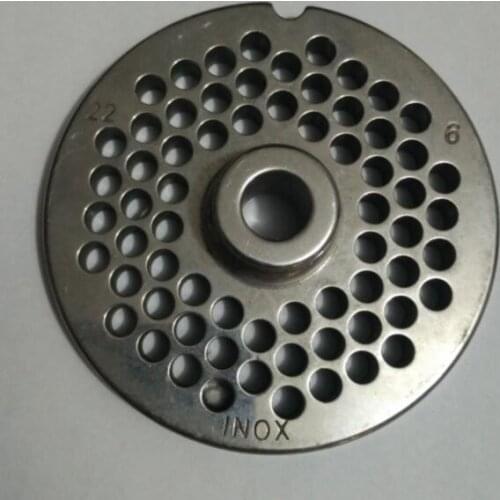 No.22 stainless steel meat grinder parts hole plate convex porous board 6mm hole 82mm diameter