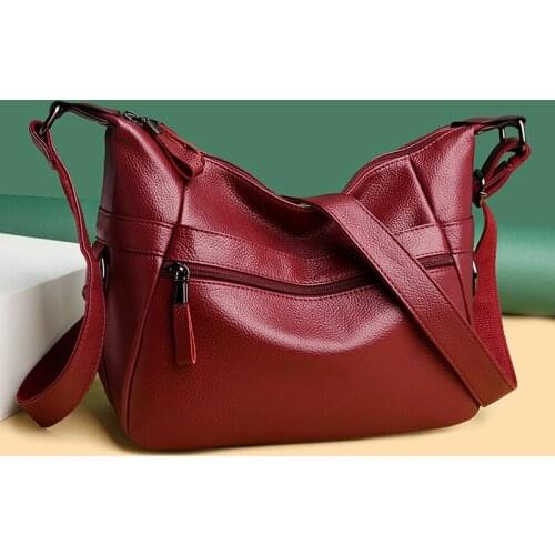 2020 New Women Leather Handbags High Quality Female Soft Leather Shoulder Bag Travel Soft Large Capacity Tote Bags Female