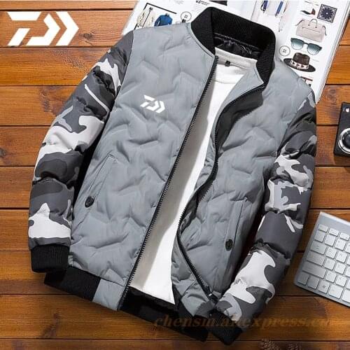 Daiwa 2021 New for Fishing Jackets Mens Winter Fishing Suit Thicken Warm Camouflage Winter Fishing Shirts Men Fishing Clothes