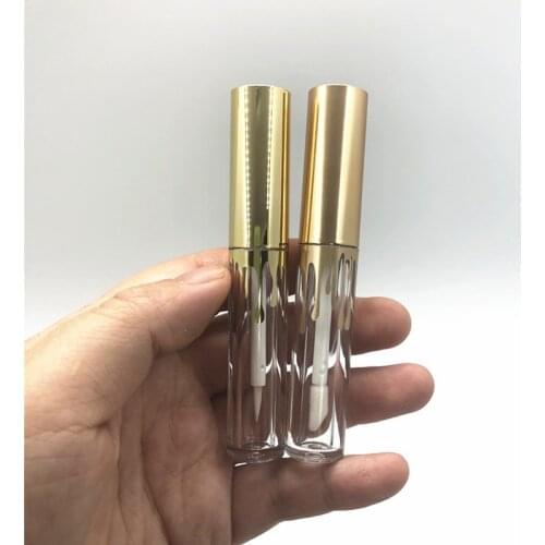 10-50pcs 2.5ml 4ml Empty Lip Gloss Tubes,Water drop Clear Mascara Tubes with Gold Cap,wave Eyeliner bottle Refillable Container