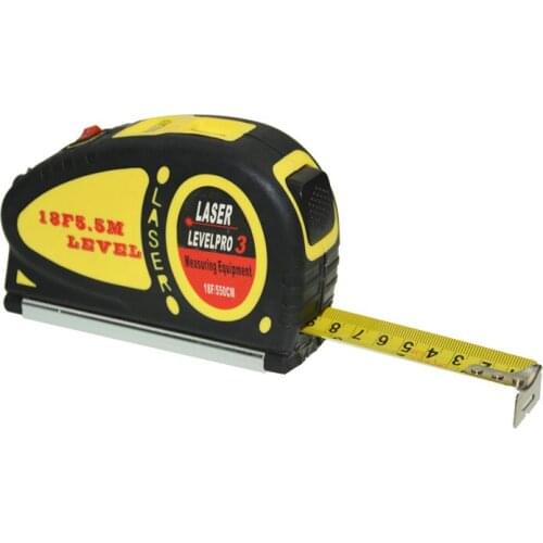 Quevina100PCS 5M Portable Laser Level Tape Measure Horizontal Vertical Line Ruler Align Laser Measurement for Distance Measuring