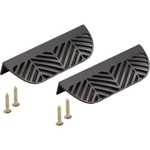 2 Pcs Leaf shaped Handle Gold Brushed Hollow Pulls Furniture Cabinet Leaves Knob Zinc Alloy Golden Cupboard Kitchen