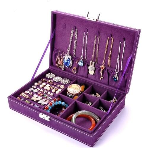 New 1pcs Wooden Jewelry Box Large,Rings Earrings Storage Jewelry Box Best Gift,Necklace Bracelet Storage Box Jewelry Store