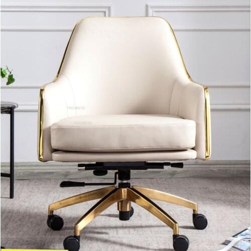 Light Luxury Computer Chair Home Office Chairs Bedroom Furniture Nordic Leisure Swivel Armchair Leisure Backrest Game Chair