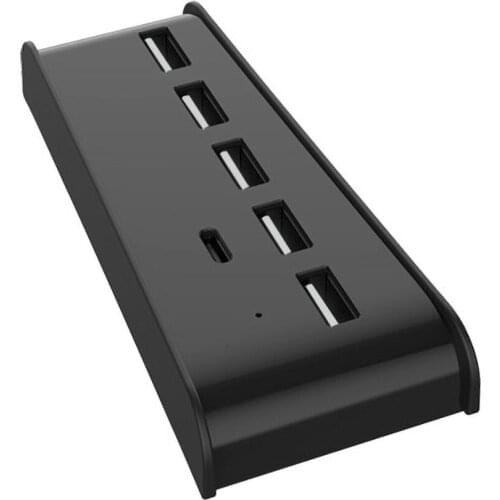 5 Port USB Hub For PS5, USB High-Speed Expansion Hub Charger Compatible With Playstation 5 Games Console
