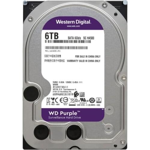 WD Purple 6TB Surveillance HDD Hard Disk Drive SATA 6.0Gb/s 3.5" Interal for cctv Camera AHD DVR IP NVR WD60EJRX