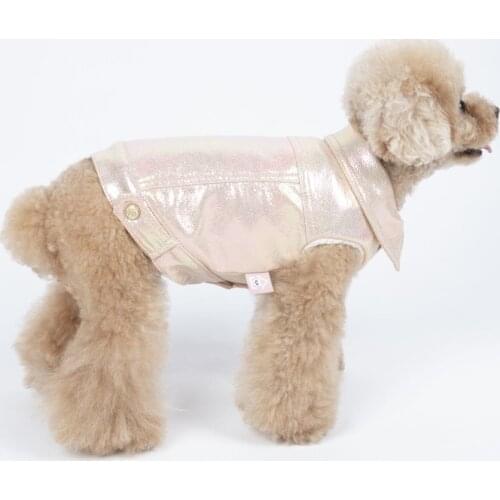 Winter Leather Dog Coat Jacket Dog Clothes Small Chihuahua Cat Yorkshire Pomeranian Schnauzer Pet Clothing XXS Dog Outfit