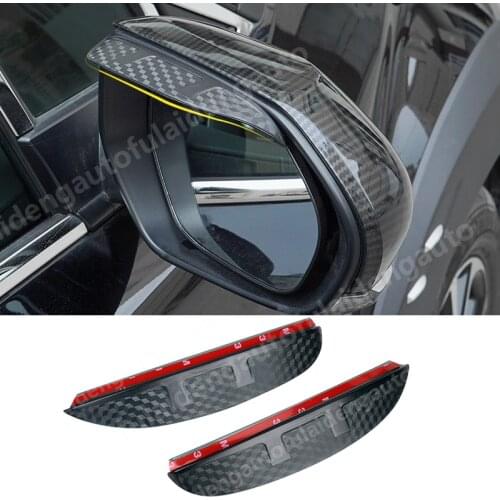 2pcs For Toyota CHR C-HR 2018-2019 Carbon fiber ABS Rearview Mirror Rain Eyebrow Trim car styling accessories