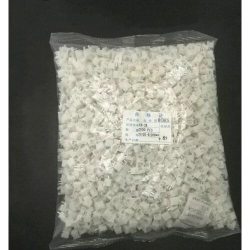2000pcs XH2.54 2p 3p 4pin 2.54mm Pitch Pin Header JST Wire Connectors Adaptor XH 2.54mm Spacing Connector