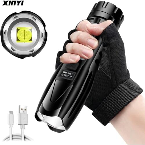 2020NEW Powerful XHP90.2 LED Flashlight With OLED smart displayTactical LED Torch lantern 5mode Zoomable XHP70 Camping light
