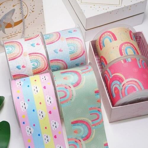 3 Inch 75 mm Cartoon Printed Grosgrain Ribbons For Hair Bows Craft Suppliers 54157