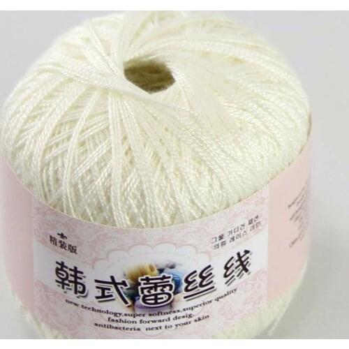 3ballsx50g New Soft Hand Cotton Lace Wool Yarn Crochet Shawl Scarf Knitting Milky 16119-3