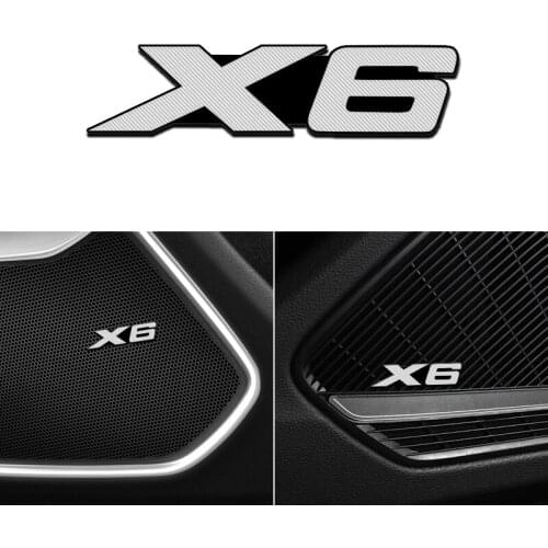 3D Car Speaker stereo aluminum badge emblem Sticker for BMW X6 2010-2019 Car Accessories Styling