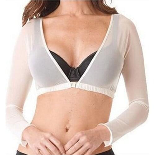 40GC Women Thinner Slimmer Lightweight Armwear Wrap Crop Tops Base Shirt Blouse