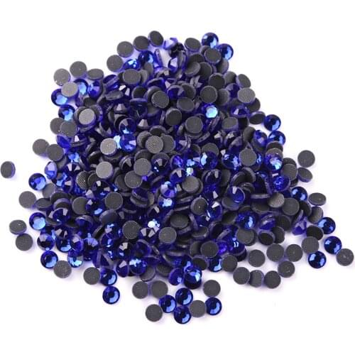 Ss6-ss30 Dark Blue Crystal DMC Hot Fix k9 Products Rhinestones Machine Cuts Stones Free Shipping For Clothes