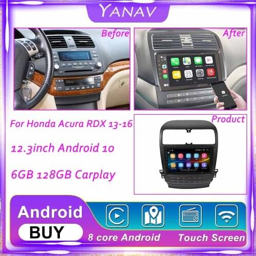 Car Radio Android 2 Din Stereo Receiver For Honda Acura TSX 2003-2012 GPS Navigation Built in Carplay Multimedia DVD MP3 Player