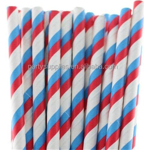 Free Shipping 3000pcs Mixed Colors Striped Paper Drinking Straws Birthday Christmas Party Drinking Straws