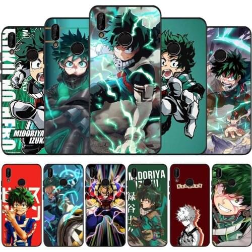 My Hero Boku No Hero Academia Black Soft Phone Case For Huawei P40 P30 P20 Mate 10 20 30 40 Pro lite Plus P smart 2019 2020 TPU
