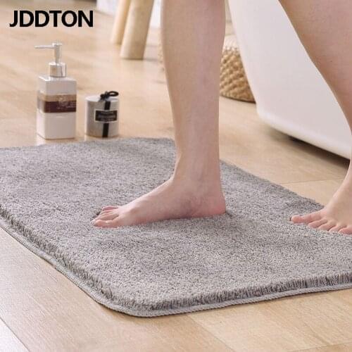 JDDTON Home Bathroom Carpet Toilet Cashmere Rug Washable Water-Absorbing Non-Slip Bathroom Bedroom Floor Mat 4 Size BE141