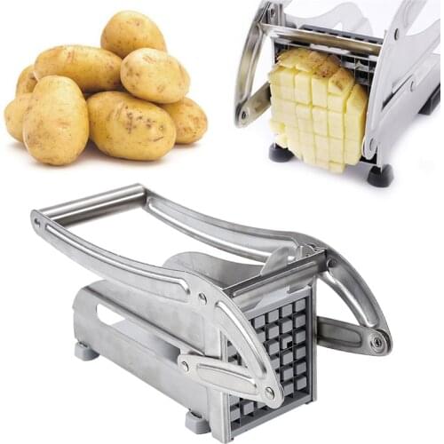 Stainless Steel Home French Fries Potato Chips Strip Slicer Cutter Chopper Chips Machine Making Tool Potato Cut Fries Tools