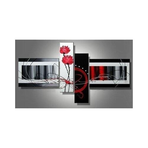 Hot! Modern 4 PC abstract Great Wall art painting on the can(no frame)