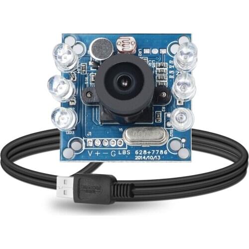 Infrared Night Vision 150 Degree Wide Angle Surveillance Camera Built-in Noise Reduction Microphone USB Iris Recognition Camera