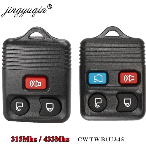 Jingyuqin 50pcs 3/4 Buttons Car Key Transit Keyless Entry Fob 315MHz For Ford focus Complete Escape Remote Control Circuid Board