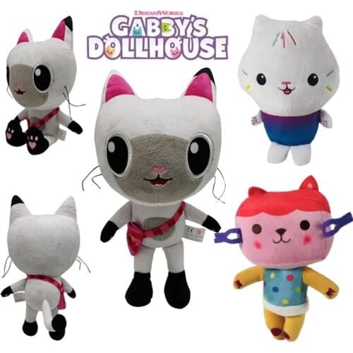 Kawaii Plush Toys Gabby Dollhouse Plush Toy Mercat Stuffed Animals Mermaid Cat Mermaid Plushie Dolls Kids xmas Gift