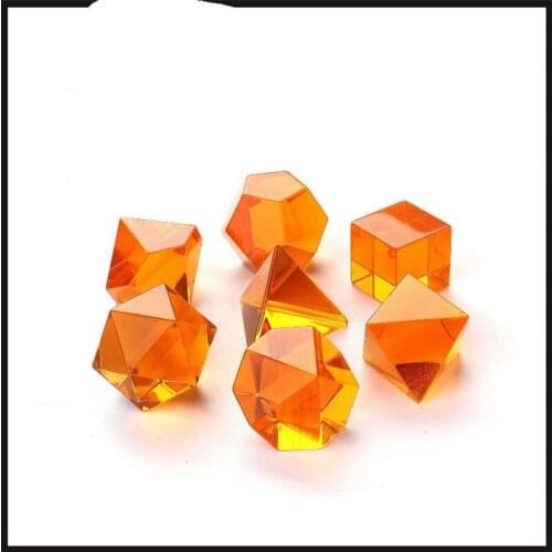 Sun Ruby Creative Polyhedral Dice Set Carefully Carved Game Dice, with High-quality Gems, Decorations, Holiday Gifts