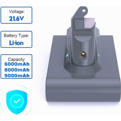21.6V Dyson dc62 battery 9000mAh Li-ion Battery for Dyson V6 DC58 DC59 DC61 DC62 DC74 SV07 SV03 SV09 Vacuum Cleaner Battery