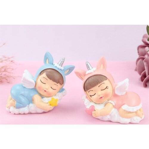 Cartoon Princess Prince Ornament Girly Heart Sleeping Figurines Cake Decor Accessories Wedding Decoration Supplies Birthday Gift