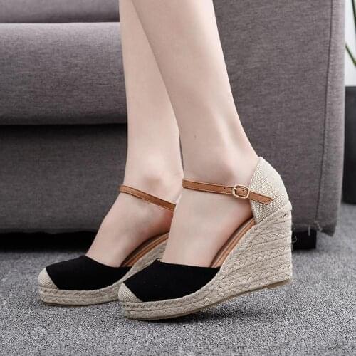 New Arrival Woman Ladies Shoes Sandals Women Wedge Summer Sandals Pumps High Heels 9cm Platform Casual Open Toe Female Shoes