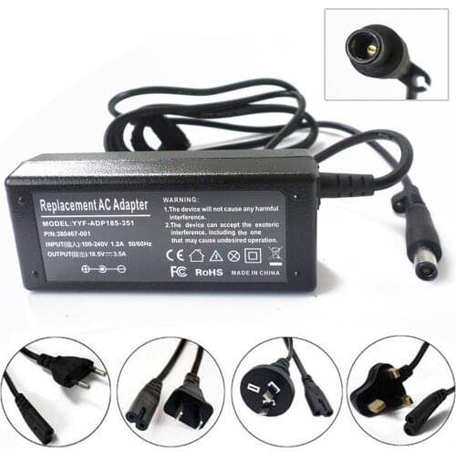 New 18.5V 3.5A 65W AC Adapter Battery Charger Power Supply Cord For HP SPARE PA-1650-02HN 463552-001 nc6310 nc6320 nc8230 nc8430