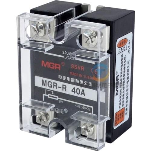 Single phase solid state voltage regulator SSVR 40A resistance value voltage regulator module 220 V AC power supply