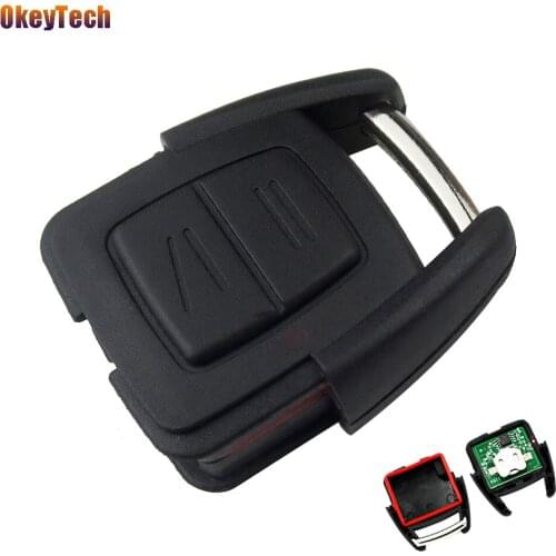 OkeyTech 2pcs/lot Remote Control Key Fob For Vauxhall Opel Astra Vectra Zafira 2 Button 433.92MHz Transponder ID40 Chip for Opel