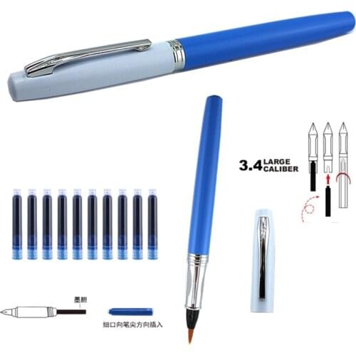 Wing Sung metal write directly soft brush pen for calligraphy practice school student stationery supplies art drawing brush
