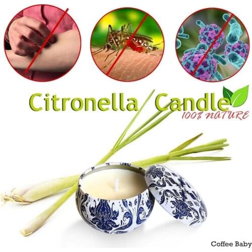 12 Pcs Christmas Anti-mosquito Lemongrass Candle for Party Weddings Bars Net Garden Terrace Picnic Swimming Pool Camping