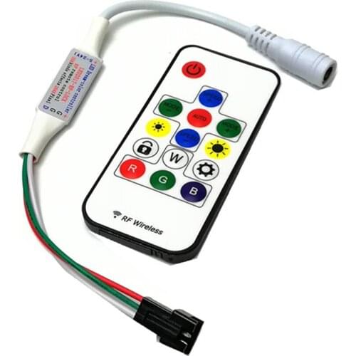 LED Symphony Controller with wire RF radio frequency remote control 14 keys 5v-24v full color 5050rgb radio Frequency Controller